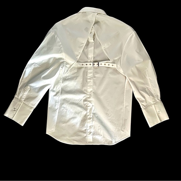 Reformation SER.O.YA NWT White Button Down Shirt Crisp Size X Large - Picture 4 of 12